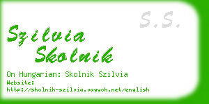 szilvia skolnik business card